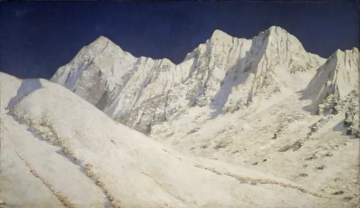 Framed Print : India. Snow on the Himalayas, 1874-1876. Artist: Vereshchagin, Vasili Vasilyevich (1842-1904) Framed Print : India. Snow on the Himalayas, 1874-1876. Artist: Vereshchagin, Vasili Vasilyevich (1842-1904)