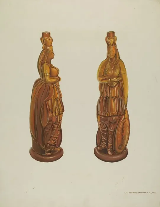 Framed Print : Indian Bottle (Medicine Bottle), 1935 / 1942. Creator: Loraine Makimson Framed Print : Indian Bottle (Medicine Bottle), 1935 / 1942. Creator: Loraine Makimson