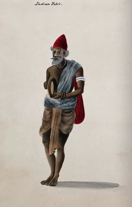 Framed Print : Indian Fakir, 1880. Creator: C. B. Dering Framed Print : Indian Fakir, 1880. Creator: C. B. Dering