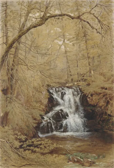 Framed Print : Indian Falls, Indian Brook, Cold Springs, New York, 1850. Creator: William Rickarby Miller Framed Print : Indian Falls, Indian Brook, Cold Springs, New York, 1850. Creator: William Rickarby Miller