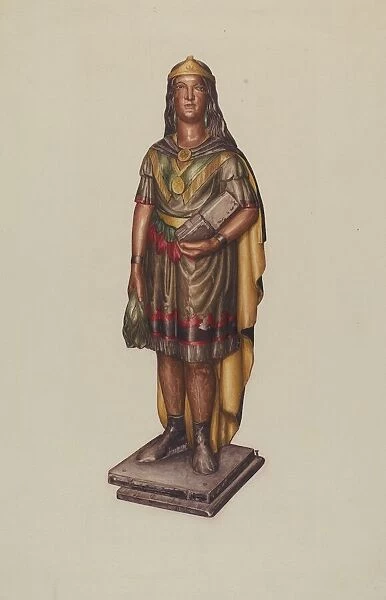 Indian Figure, 1935  /  1942. Creator: Unknown