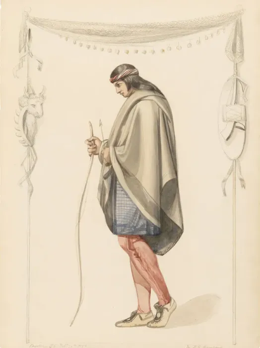 Framed Print : Indian Figure in Profile, 1851. Creator: Henry Kirke Brown Framed Print : Indian Figure in Profile, 1851. Creator: Henry Kirke Brown