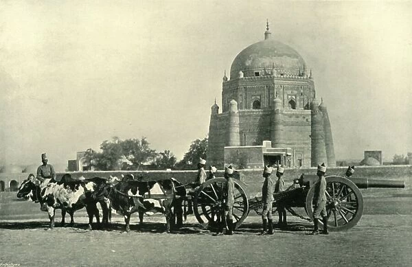 Indian Garrison Artillery with Heavy Battery (40-pr. M. L. ) Equipment - Drill Order (Khaki), 1901