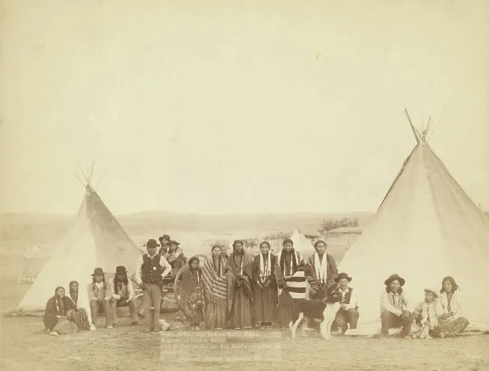 Framed Print : The Indian Girl's Home A group of Indian girls and Indian police at Big Foot's village... 1890. Creator: John C. H. Grabill Framed Print : The Indian Girl's Home A group of Indian girls and Indian police at Big Foot's village... 1890. Creator: John C. H. Grabill