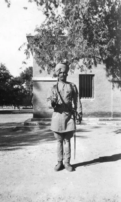 Framed Print : Indian lancer, Mathura, India, 1916-1917 Framed Print : Indian lancer, Mathura, India, 1916-1917