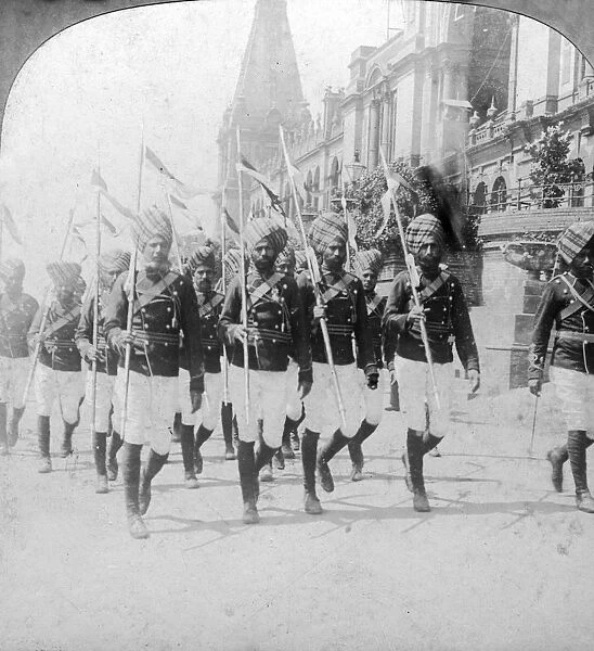 Indian Lancers, Alexandra Palace, London, 1902. Artist: ME Wright