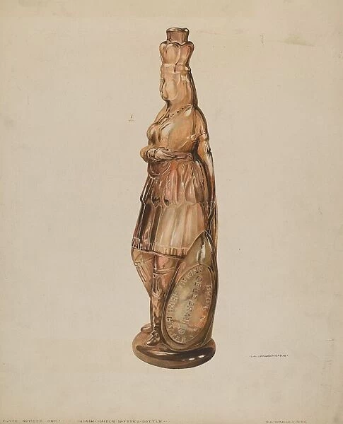 Indian Maiden Bitters Bottle, 1935  /  1942. Creator: G. A. Spangenberg