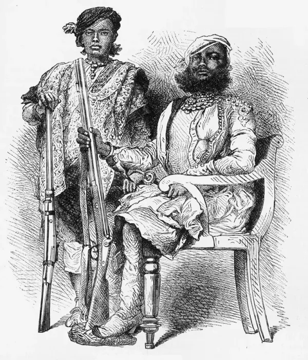 Framed Print : Indian Nobles, c1891. Creator: James Grant Framed Print : Indian Nobles, c1891. Creator: James Grant