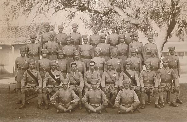 The Indian Platoon of the First Battalion, The Queens Own Royal West Kent Regiment. Poona, India, 1