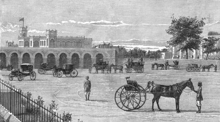 Framed Print : An Indian Prince at Home; The Palace and Grounds of the Maharajah of Dharbhanga, K. C. I. E. In the P Creator: Unknown Framed Print : An Indian Prince at Home; The Palace and Grounds of the Maharajah of Dharbhanga, K. C. I. E. In the P Creator: Unknown