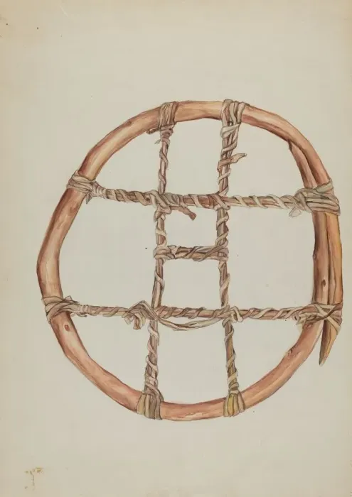 Framed Print : Indian Snow Shoe, c. 1937. Creator: Natalie Simon Framed Print : Indian Snow Shoe, c. 1937. Creator: Natalie Simon