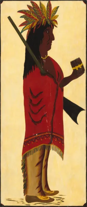 Framed Print : Indian Tobacco Shop Sign [reverse, Indian facing right], second half 19th century
