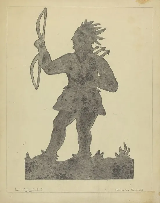 Framed Print : Indian Weather Vane, 1935 / 1942. Creator: Rollington Campbell Framed Print : Indian Weather Vane, 1935 / 1942. Creator: Rollington Campbell