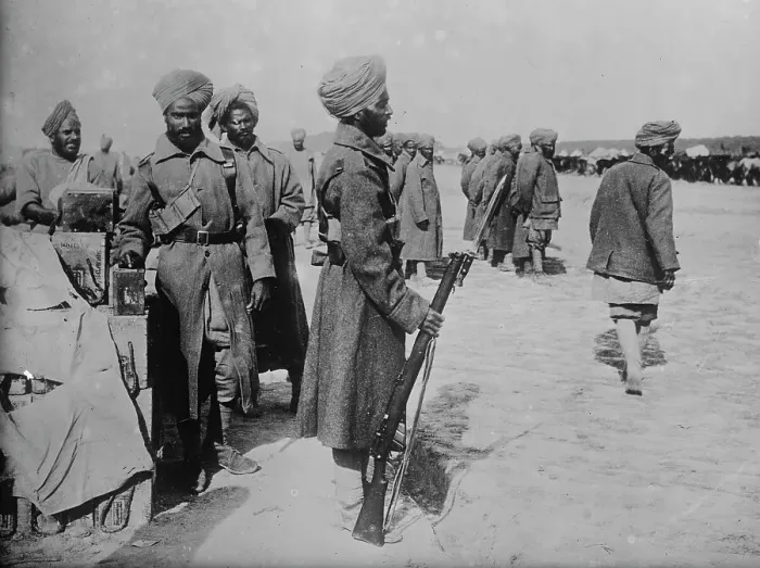 Framed Print : India's soldiers in France, between c1914 and c1915. Creator: Bain News Service Framed Print : India's soldiers in France, between c1914 and c1915. Creator: Bain News Service