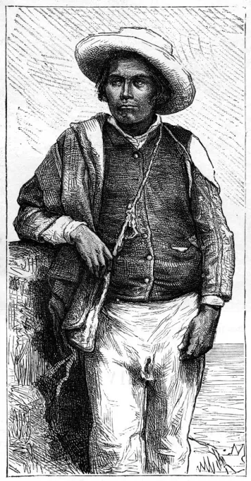 Framed Print : Indigenous male inhabitant of Bolivia, South America, 19th century. Artist: Maillart Framed Print : Indigenous male inhabitant of Bolivia, South America, 19th century. Artist: Maillart