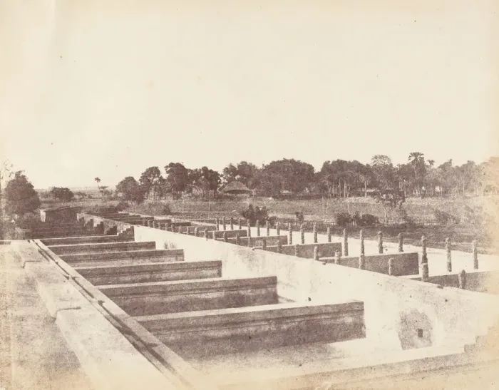 Framed Print : Indigo Vats, 1850s. Creator: Captain R. B. Hill Framed Print : Indigo Vats, 1850s. Creator: Captain R. B. Hill