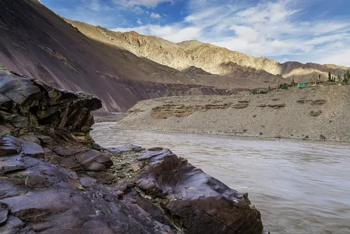 Framed Print : Indus River, Uleytokpo, Ladakh, India, 2023. Creator: Peter Thompson Framed Print : Indus River, Uleytokpo, Ladakh, India, 2023. Creator: Peter Thompson