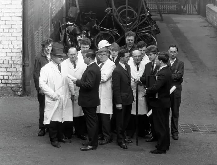 Framed Print : Industrial relations, Swinton, South Yorkshire, 1966. Artist: Michael Walters Framed Print : Industrial relations, Swinton, South Yorkshire, 1966. Artist: Michael Walters