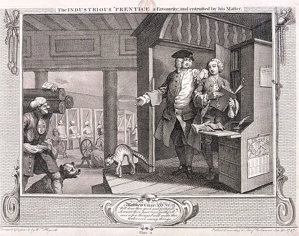 The industrious apprentice a favourite... plate IV of Industry and Idleness, 1747