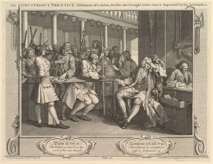 Framed Print : The Industrious Prentice Alderman of London, the Idle One Brought Before Hi Framed Print : The Industrious Prentice Alderman of London, the Idle One Brought Before Hi