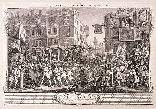 The industrious prentice Lord-Mayor of London, plate XII of Industry and Idleness, 1747