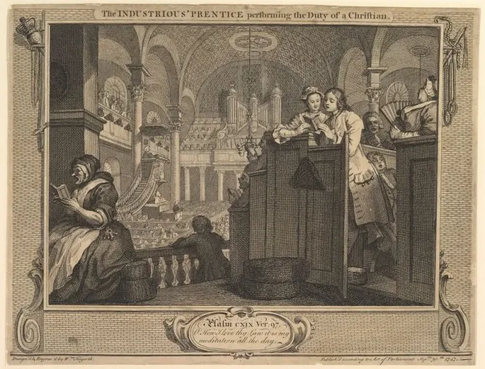 Framed Print : The Industrious Prentice Performing the Duty of a Christian: Industry and I Framed Print : The Industrious Prentice Performing the Duty of a Christian: Industry and I