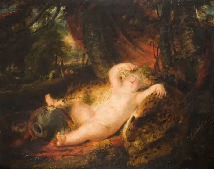 Framed Print : The Infant Bacchus, 1811. Creator: Richard Westall Framed Print : The Infant Bacchus, 1811. Creator: Richard Westall