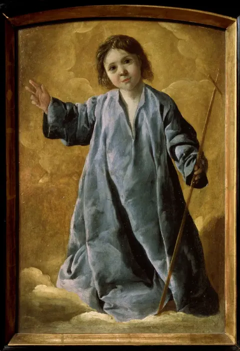 Framed Print : The Infant Christ, c1635-c1640. Artist: Francisco de Zurbaran Framed Print : The Infant Christ, c1635-c1640. Artist: Francisco de Zurbaran
