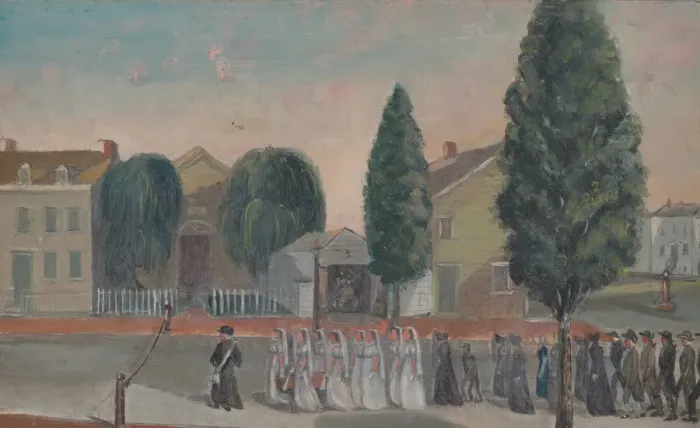 Framed Print : Infant Funeral Procession, 1870s. Creator: William P. Chappel Framed Print : Infant Funeral Procession, 1870s. Creator: William P. Chappel