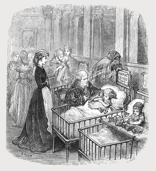 Infant Hospital Patients, 1872. Creator: Gustave Doré