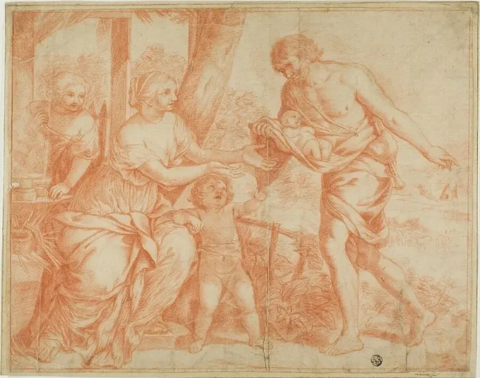 Framed Print : Infant Oedipus Brought Home by Shepherd, 1675 / 99 Framed Print : Infant Oedipus Brought Home by Shepherd, 1675 / 99