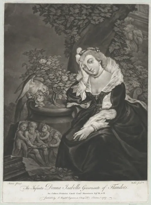 Framed Print : The Infanta Donna Isabella, Governante of Flanders, 1767. Creator: Johann Sebastian Muller Framed Print : The Infanta Donna Isabella, Governante of Flanders, 1767. Creator: Johann Sebastian Muller