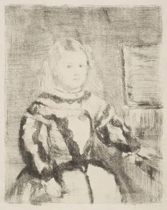 Framed Print : The Infanta Margarita, after Velazquez, 1862-64. Creator: Edgar Degas Framed Print : The Infanta Margarita, after Velazquez, 1862-64. Creator: Edgar Degas