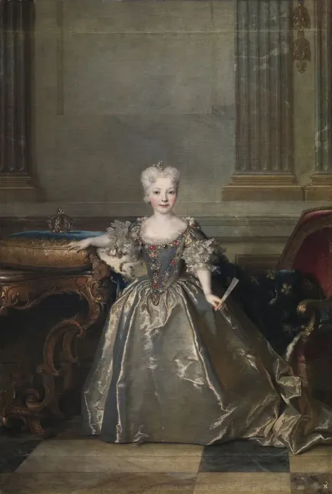 Framed Print : Infanta Mariana Victoria of Spain, 1724. Artist: Largilliere, Nicolas, de (1656-1746) Framed Print : Infanta Mariana Victoria of Spain, 1724. Artist: Largilliere, Nicolas, de (1656-1746)