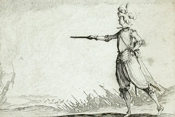 Framed Print : Infantry Officer, 1617. Creator: Jacques Callot Framed Print : Infantry Officer, 1617. Creator: Jacques Callot