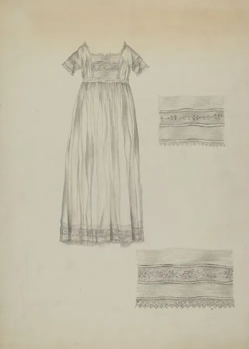 Framed Print : Infant's Baptismal Dress, c. 1938. Creator: Sarah F. Williams Framed Print : Infant's Baptismal Dress, c. 1938. Creator: Sarah F. Williams
