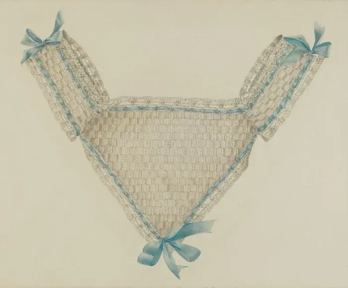 Framed Print : Infant's Bib, 1935 / 1942. Creator: Virginia Berge Framed Print : Infant's Bib, 1935 / 1942. Creator: Virginia Berge