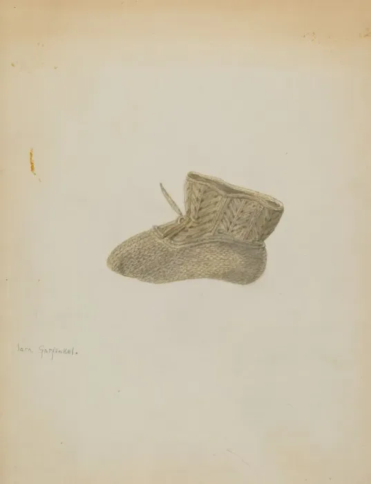 Framed Print : Infants Boots, c. 1937. Creator: Sara Garfinkel Framed Print : Infants Boots, c. 1937. Creator: Sara Garfinkel