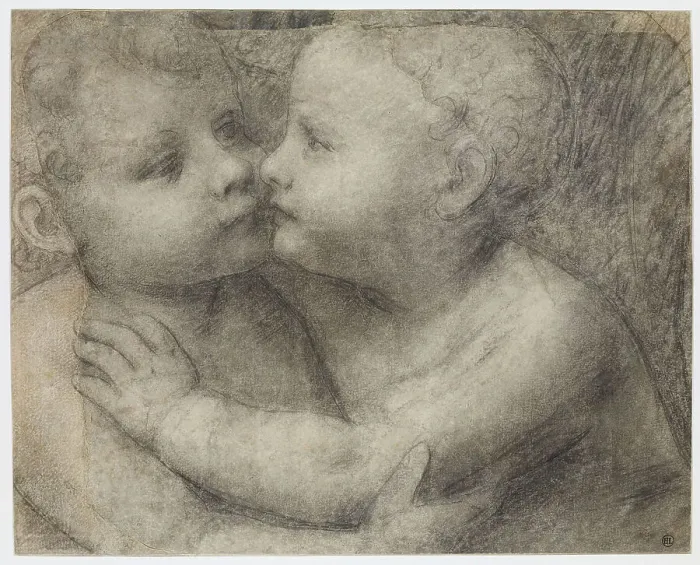 Framed Print : The Infants Christ and Saint John the Baptist Embracing Framed Print : The Infants Christ and Saint John the Baptist Embracing