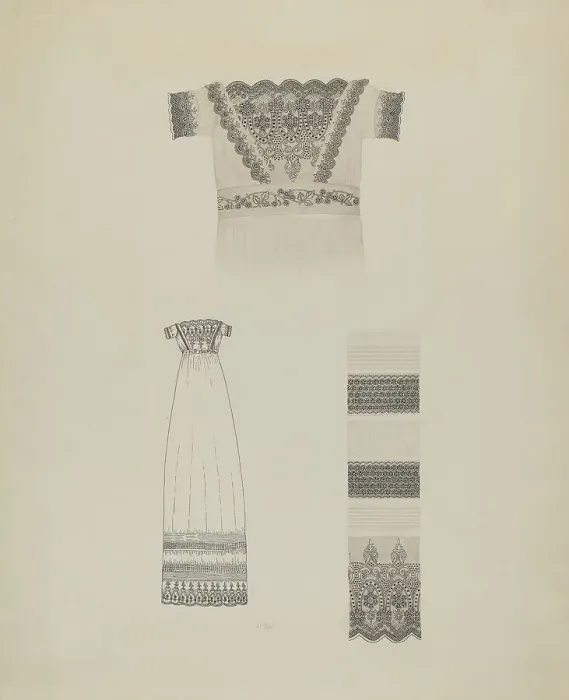 Framed Print : Infant's Dress, c. 1937. Creator: Joseph L. Boyd Framed Print : Infant's Dress, c. 1937. Creator: Joseph L. Boyd