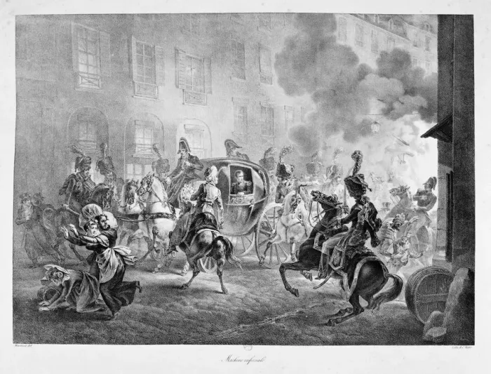 Framed Print : The Infernal Machine, 24 December 1800, (19th century?) Framed Print : The Infernal Machine, 24 December 1800, (19th century?)