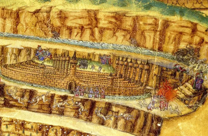 Framed Print : Inferno. (Abyss of Hell). Illustration to the Divine Comedy by Dante Alighieri (Detail), 1480-1490 Framed Print : Inferno. (Abyss of Hell). Illustration to the Divine Comedy by Dante Alighieri (Detail), 1480-1490
