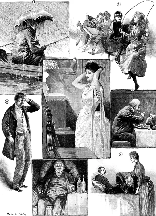 Framed Print : The influenza - and various other influences, 1890. Creator: R. Taylor Framed Print : The influenza - and various other influences, 1890. Creator: R. Taylor