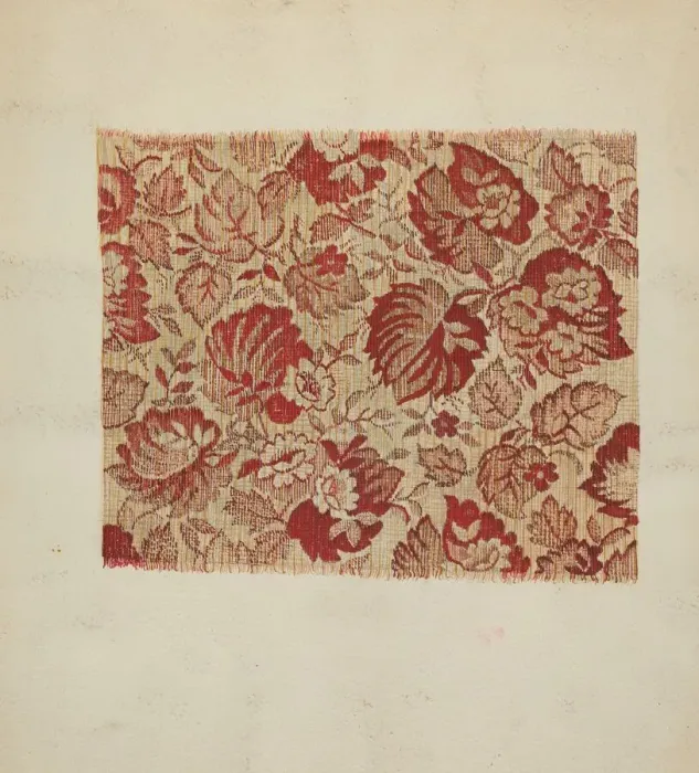 Framed Print : Ingrain Carpet, c. 1936. Creator: Jules Lefevere Framed Print : Ingrain Carpet, c. 1936. Creator: Jules Lefevere