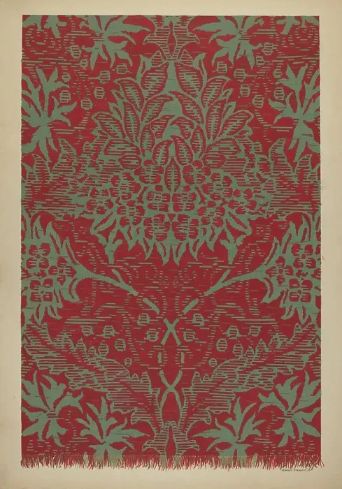 Framed Print : Ingrain Carpet, c. 1936. Creator: Robert Stewart Framed Print : Ingrain Carpet, c. 1936. Creator: Robert Stewart