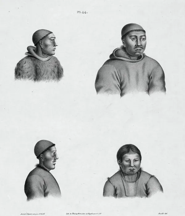 Framed Print : Inhabitants of the Country of the Chukchis, Northeast Coast of Asia, 19th century. Creators: Alexander Postels, Godefroy Engelmann Framed Print : Inhabitants of the Country of the Chukchis, Northeast Coast of Asia, 19th century. Creators: Alexander Postels, Godefroy Engelmann