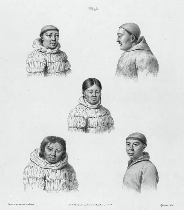 Framed Print : Inhabitants of the Country of the Chukchis, Northeast Coast of Asia, 19th century. Creators: Alexander Postels, Godefroy Engelmann Framed Print : Inhabitants of the Country of the Chukchis, Northeast Coast of Asia, 19th century. Creators: Alexander Postels, Godefroy Engelmann
