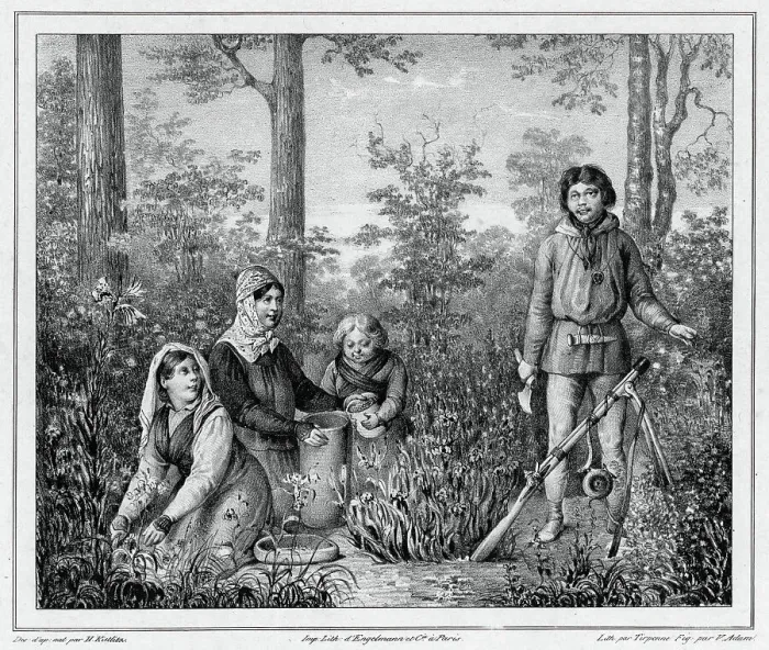 Framed Print : Inhabitants of Kamchatka, 19th century. Creators: Friedrich Heinrich Kittlitz, Victor Adam, Jean Louis Tirpenne Framed Print : Inhabitants of Kamchatka, 19th century. Creators: Friedrich Heinrich Kittlitz, Victor Adam, Jean Louis Tirpenne