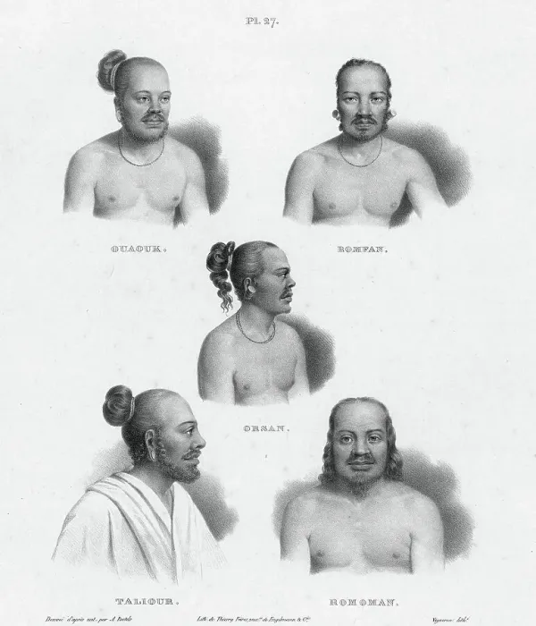 Framed Print : Inhabitants of the lower Caroline Islands, 19th century. Creators: Alexander Postels, Godefroy Engelmann Framed Print : Inhabitants of the lower Caroline Islands, 19th century. Creators: Alexander Postels, Godefroy Engelmann