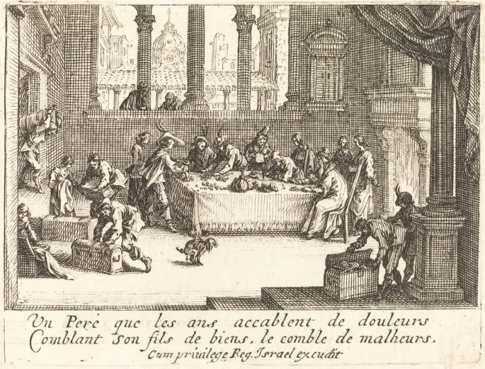 Framed Print : The Inheritance, 1635. Creator: Jacques Callot Framed Print : The Inheritance, 1635. Creator: Jacques Callot